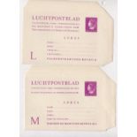 Netherlands 1940's Military Post Letter sheets for use in Indonesia (The Netherlands Indies) '
