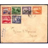 Cyprus 1938 (12 May) ¼ piastres - 2½ piastres (6) First Day Cover Limassol to Greece.