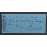 Commercial Bank of Scotland,Campleton, used bearer COD 30.5.60, black on blue, printer W.B.Banks &