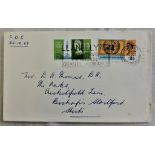 Great Britain 1965 (25/10) 3d (& Post Office Tower 1s3d) used First Day with Llanelli slogan,