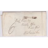 London 1794 Wrapper to Bounty Office Westminster - Indistnet SL, m/s '6'