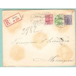 Finland - 1899 25 pen blue Stationary envelope. Registered Souru to 'Hellsingossa' with 5 pen