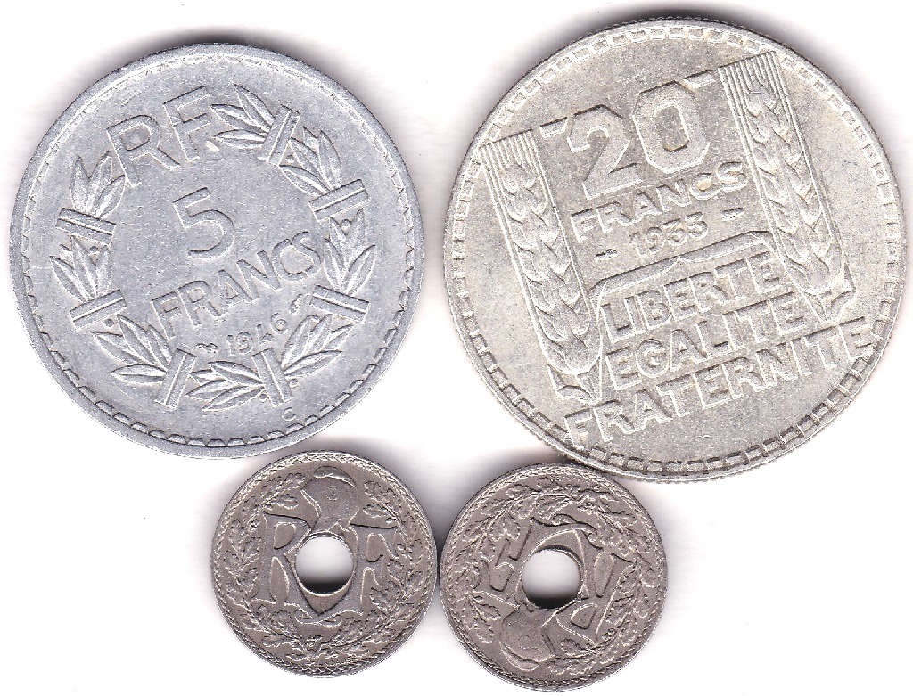 France 1922 (b) 5 Centimes, KM 875, scarce, 1946C, 5 Francs, AUNC, Scarce KM 888b.3, 1933 5 - Image 2 of 3