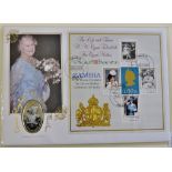 Zambia P&N 2002 Life & Times of H.M. The Queen Mother Commemorative Coin and Stamp First Day