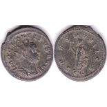 Tacitus AD 275-6 Billon Antoniniauns, rev: SPES PVBLICA SPECS advancing holding flower and lifting