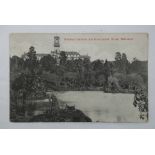 Australia (Victoria) 1908 Postcard Botanical Gardens and Government House, Melbourne used KW-