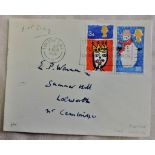 Great Britain 1966 (Dec 1) Christmas Phosphor Rare Reedham School Slogan BFDC 10 (Not recorded as