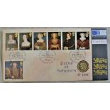 Great Britain P&N 1997 Henry VIII and His Six Wives Stamp first Day cover, Hever Castle and £1