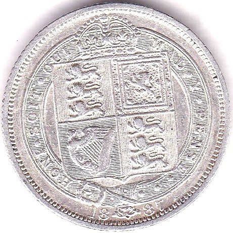 Great Britain Sixpence 1887 Jubilee Head Sixpence, EF - Image 2 of 3