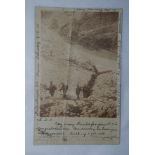 Switzerland 1901 Photo Postcard Alpine Troops on the move - used Bern to London