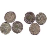 Roman Three Small Coins of Valentinian, House of Constantine etc.