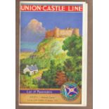 Union Castle Line - 1937 R.M.M.V. "Athlone Castle" Passenger list plus brochure 'leaving' Care