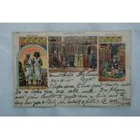 Egypt/Ethnic 1905 used Chromo postcard, Soudanais etc, Grand Hotel to London