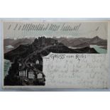 Switzerland 1896-used fruss Aus Rigi card to London, Cordav/Rigi Staffel