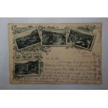 Bosnia and Herzegovina 1899 Griss Aus multiview early postcard used Military postcard to London