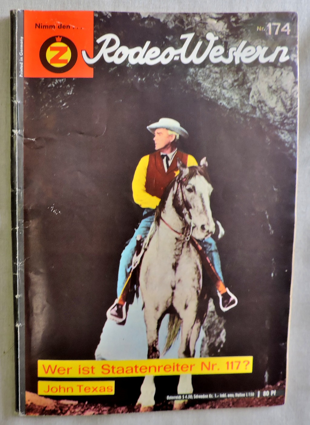 Rodeo-Western, printed in Germany issue No. 117 featuring John Texas on the cover.