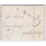 London 1792 Wrapper to Westminster with SL Stratford, m/s '5' rate.