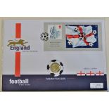 Great Britain P&N 2002 21st May World Cup 2002 First Day cover with £1 Coin p/c