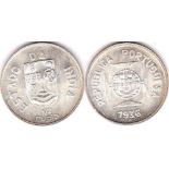 Portuguese India 1936 1/2 Rupia, KM 23, BUNC, Choice, Scarce