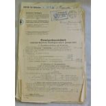 German Weimar to Nazi era documents relating to Stadthagen (12) many receipts, Banking letters and