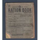 Ration Books (2) 1950's Ministry of Food Ration Book 1950-1951 Junior and Weekly Seaman's Ration