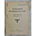 German 1938 Post office regulations, good for those interested in the German postal system during