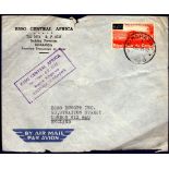Congo (Kinshasa) 1969 Airmail Env Esso Central Africa/Kinshasa to Esso London with 9.6K opr on 100fr