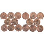 Medallions - 350th anniversary May Flower and Pilgrim Fathers - set of eight, crown size, Boston,