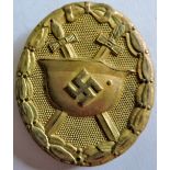 German-Gold Wounds Badge, lightweight version L/11 maker marked