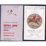 Suffolk and Peterborough Agricultural Society show programmes, both dated 1963. In fair condition