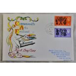 Great Britain 1965 (1 Sept) Commonwealth Arts Phosphor set, FDC A/P