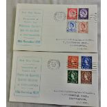 Great Britain 1959 (18/4) Phosphor Graphite Set on Southampton FDC's (2), scarce