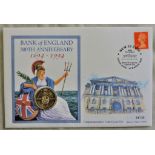 Great Britain P&N 1994 Bank of England 300th Anniversary £2 Coin and Stamp Cover (Mercury)