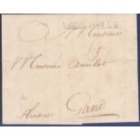 France 1747 EL La Rochelle 43 x 5mm, M/S 14 to Gand, Fine.