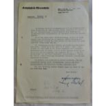 German Anschluss Document from Juni 1938 from Gauleiter Burckel to the Austrian government in