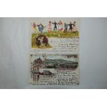 Switzerland 1899-Affoltern Gruss Aus, Kissel |+ Rettner postcard, author Orell Fussli 1899 card,