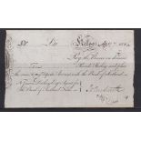 Bank of Scotland,Kelso,used bearer 1826,black on white