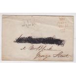 Australia 1841 Wrapper (13/11) Sydney NSW with boxed posted at 10'clock and Sydney NSW embossed