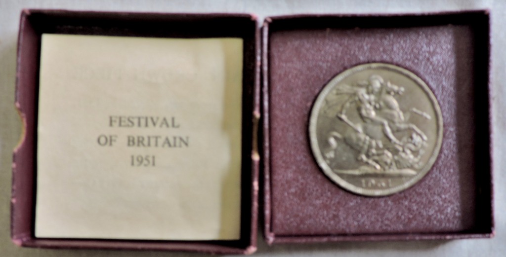 Festival of Britain 1951-Coin boxed,