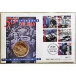 Guernsey 1995 50th Anniversary of VE Day Stamp set First Day Cover with Guernsey Liberation £2