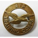 Air Training Corps WWII Cap Badge (White-metal, lugs)