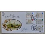 Great Britain - 1989 14th Nov Christmas Benham FDC signed by Peter Ely Posted Ely Cathedral. With