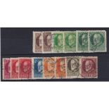 German States (Bavaria) 1914-1920 definitive's, S.G. 171A-179A, S.G 181A used, S.G. 184A-186A