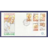 Suriname 1981 Easter Charity FDC Sg 1033/37 on Official FDC