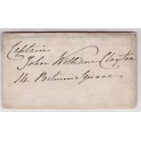 Great Britain/Egypt 1860 Letter to Captain J.W. Clayton, Postman Sg for uncle W.R. Clayton, ex