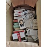 Accumulation in a carton - earlier cards and trade cards - several large part sets, useful lot (