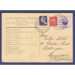 Italy 1938 Venice Stamp Exhibition h/s card