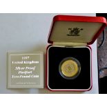 Great Britain 1997 £2 Silver Proof Piedfort, Royal Mint box and certificate.