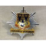 Shropshire Fire Brigade 1980's Obsolete cap badge. Excellent quality.