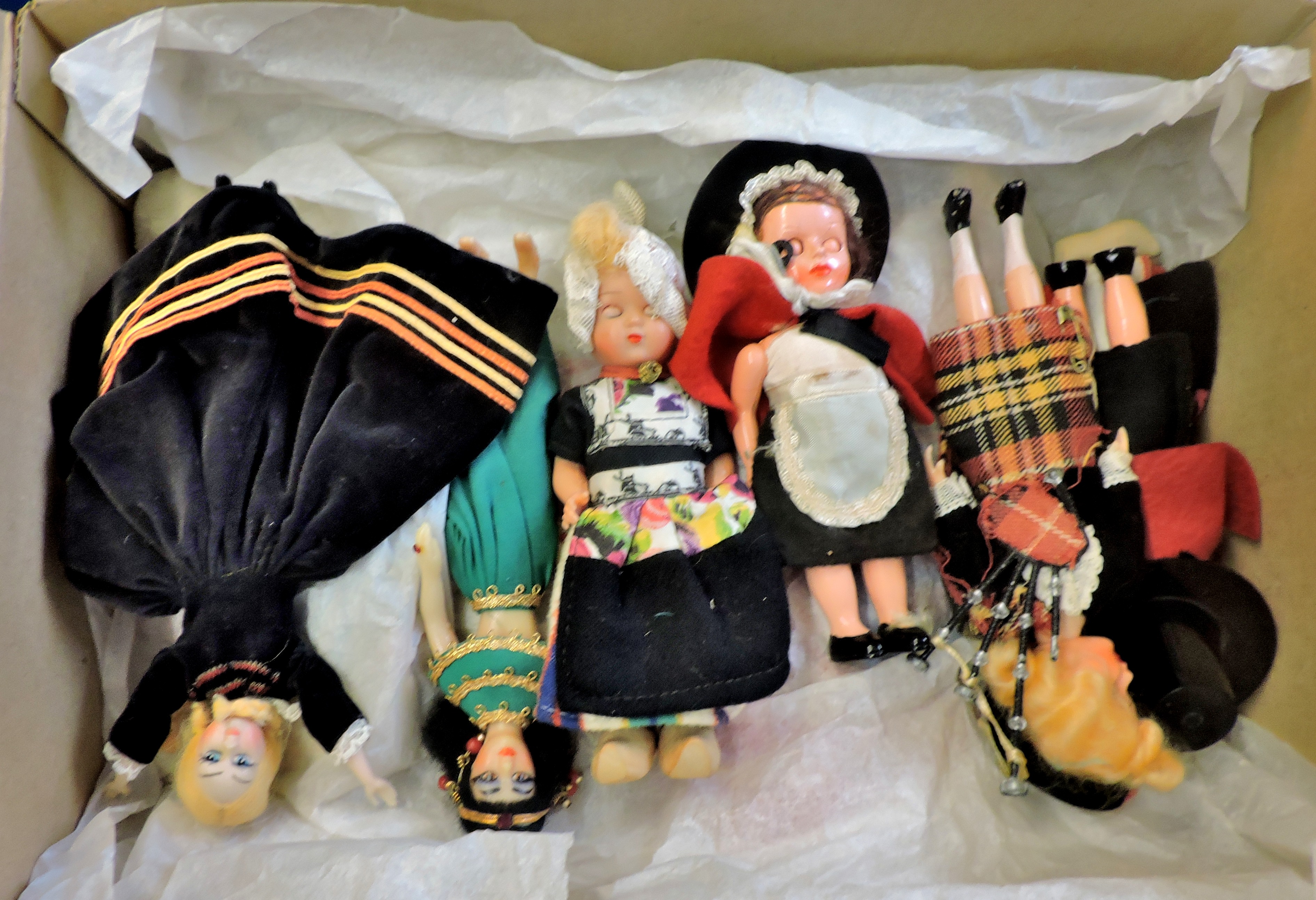 Dolls-A fine large collection of 8" dolls, dressed in country and regional costume, approx (20) in a